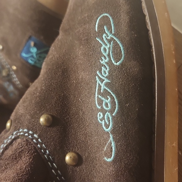 ED HARDY SUEDE VINTER BOOTS SIZE 10 - Picture 7 of 7